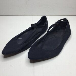 Old Navy Womens Blue T-Strap Mary Jane Shoe Suede Pointed Toe Formal Size 10